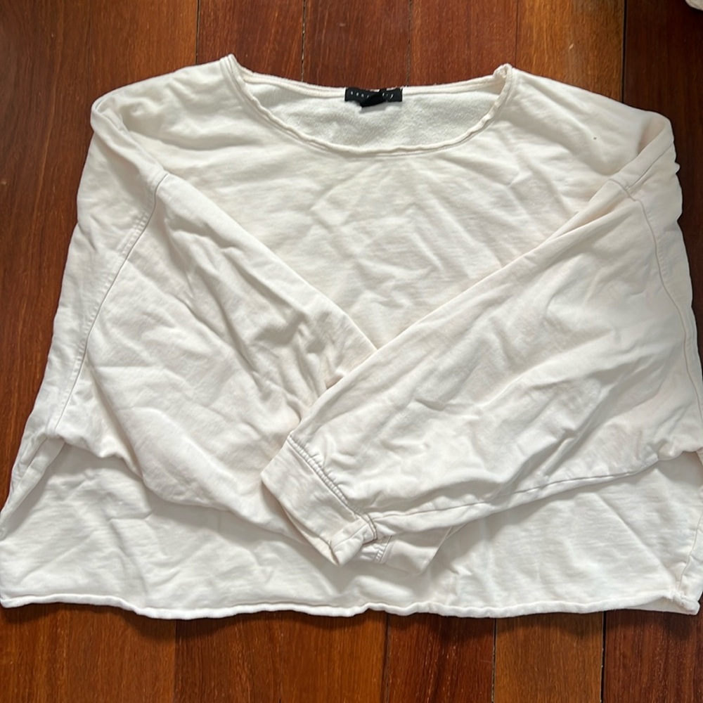 Sanctuary cropped boatneck sweatshirt